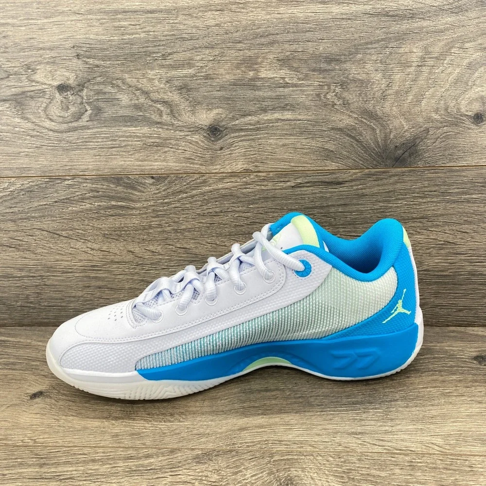 Jordan Luka .77 Basketball Shoes Men's Size US 10.5 White Blue Volt Green HF0806